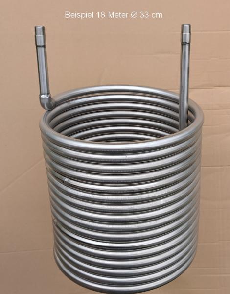 Edelstahlspirale Kühlspirale - Ø 33 cm - 24 Meter